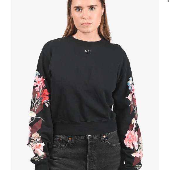 Off white floral authentic sweatshirt - Picture 1 of 4